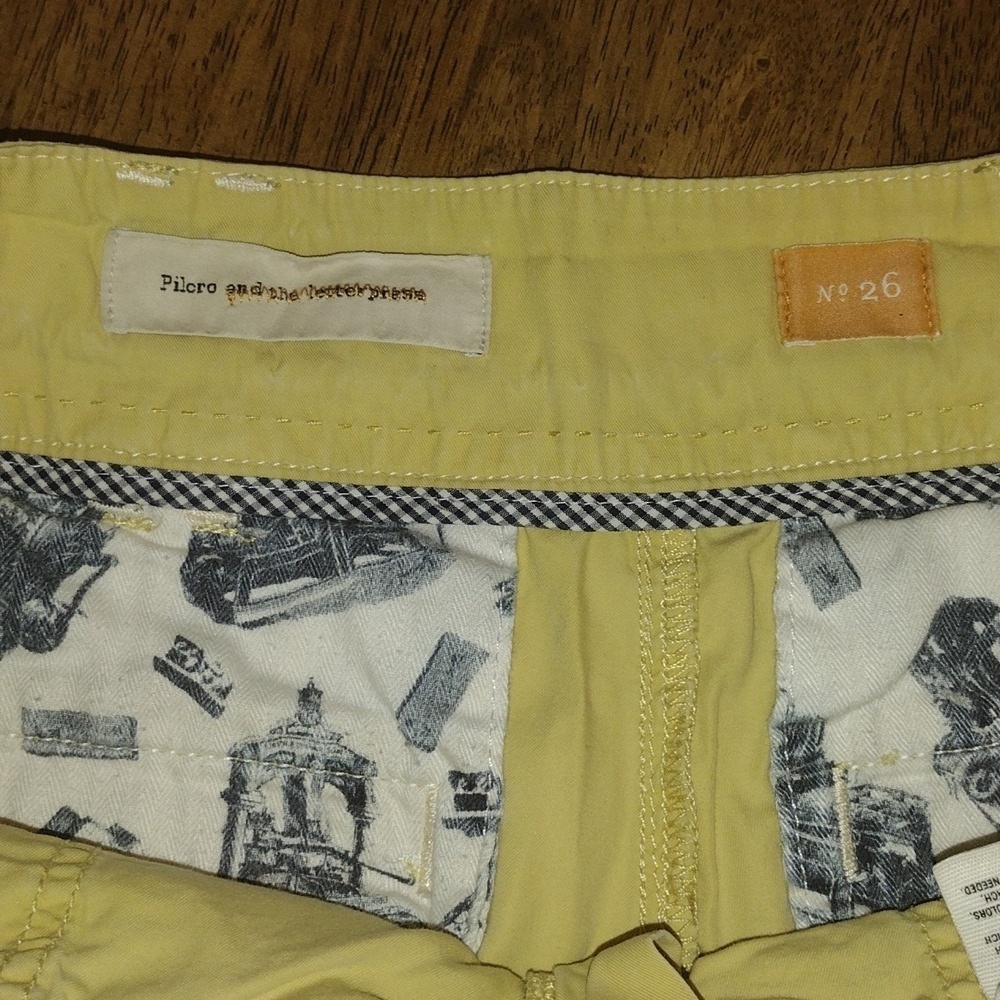 Mustard Yellow Pilcro and the Letter Press Shorts 26 - Picture 2 of 4